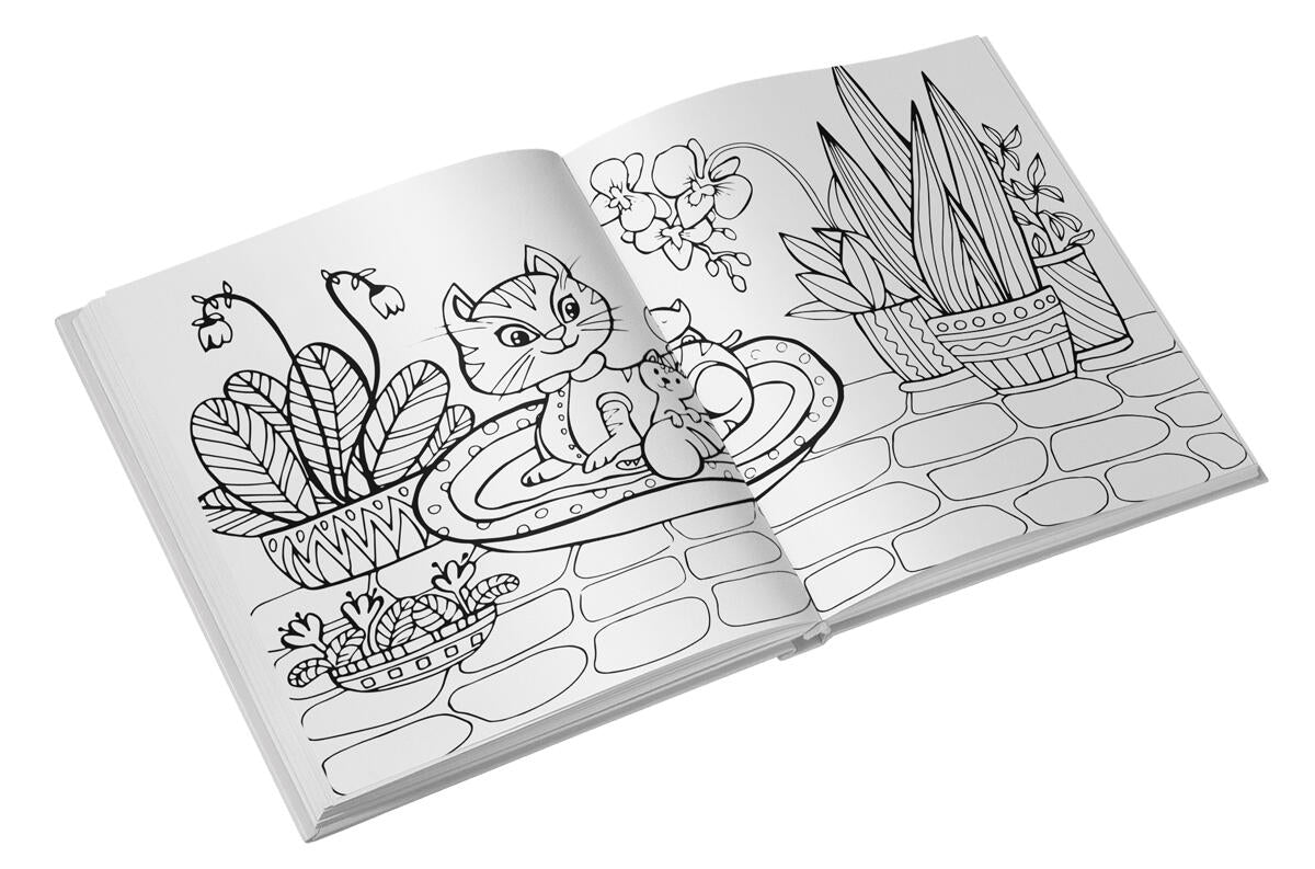 Colorez pisici - carte de colorat