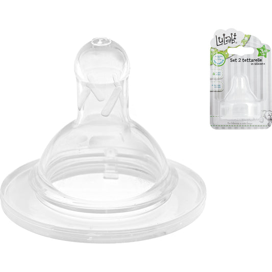 Set tetine de silicon cu flux mediu Lulabi 8090102