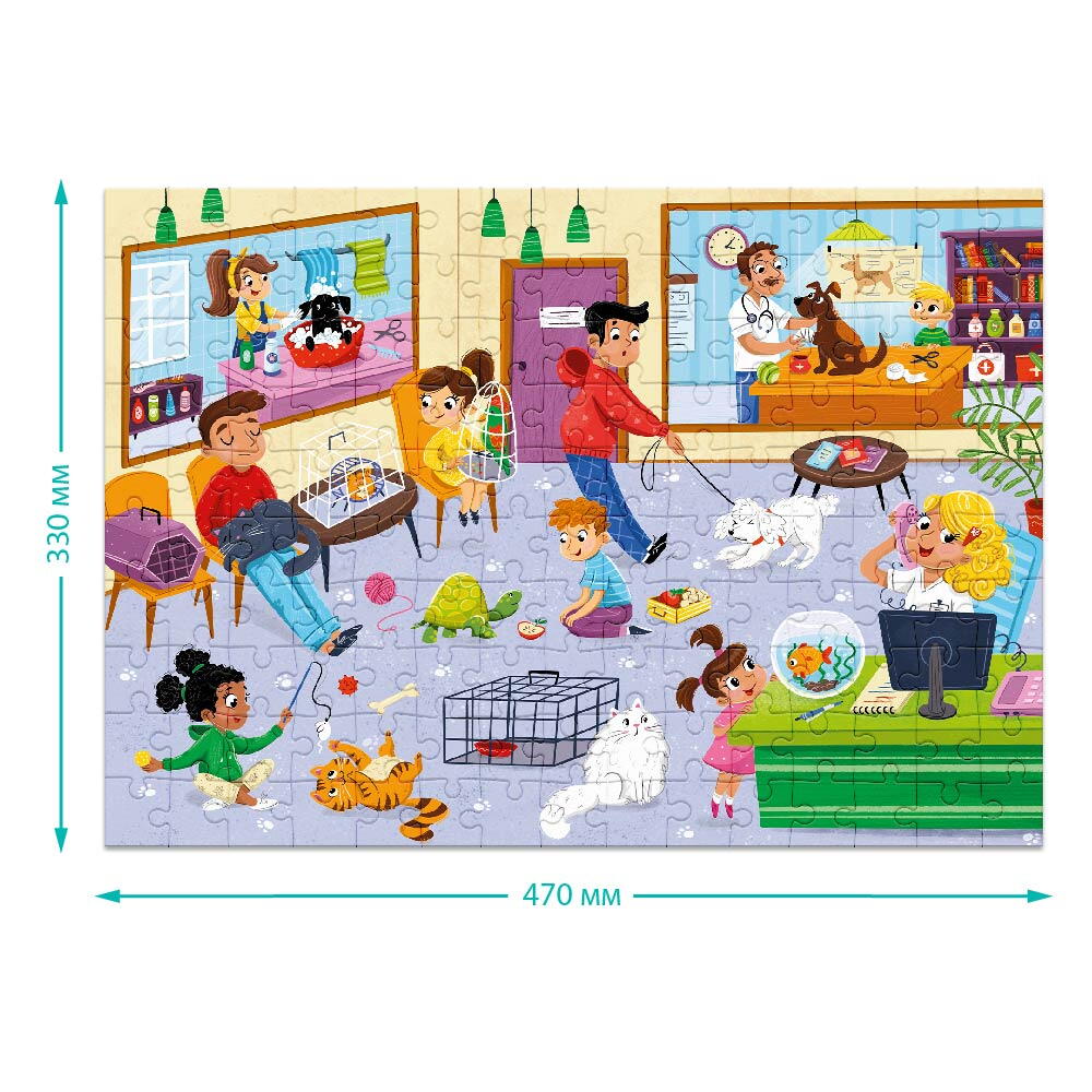 Puzzle meserii - Medic veterinar (150 piese)