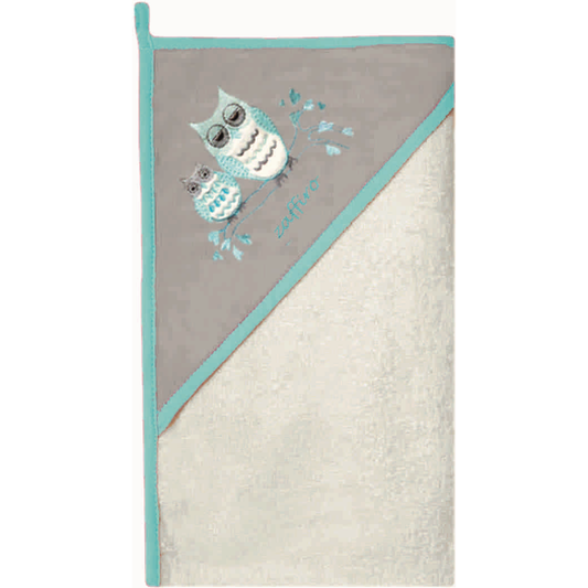 Prosop de baie cu gluga imprimeu velur 100 x 100 cm Womar Zaffiro AN-OW-01-10