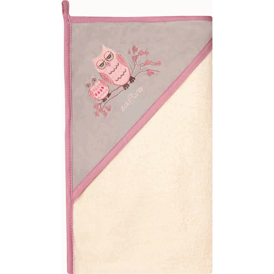 Prosop de baie cu gluga imprimeu velur 100 x 100 cm Womar Zaffiro AN-OW-01-10