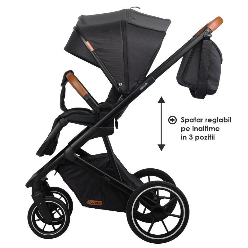 Carucior modular 2in1 C Nessia Diamond black+Balansoar bebelusi C Velio Butternut
