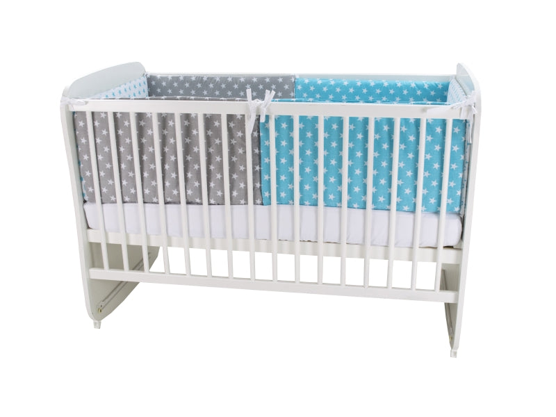 Lenjerie MyKids Colorful Stars Blue 9 Piese 120x60 cm