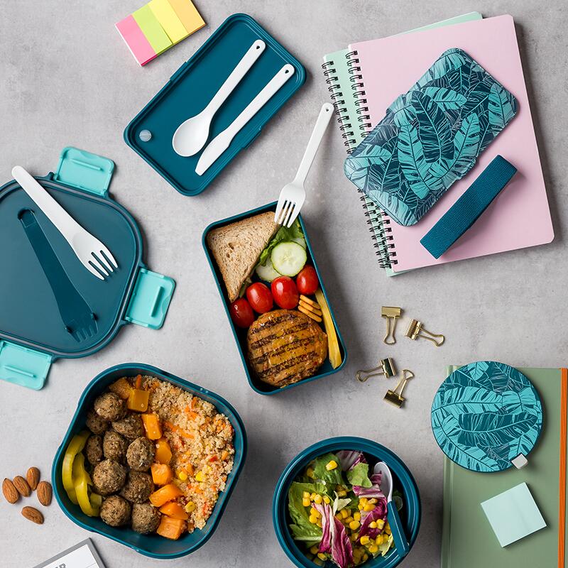 Lunchbox Nava We care 650ml albastru