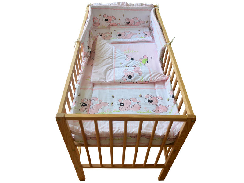 Lenjerie MyKids Catelus Roz 4 Piese 120x60