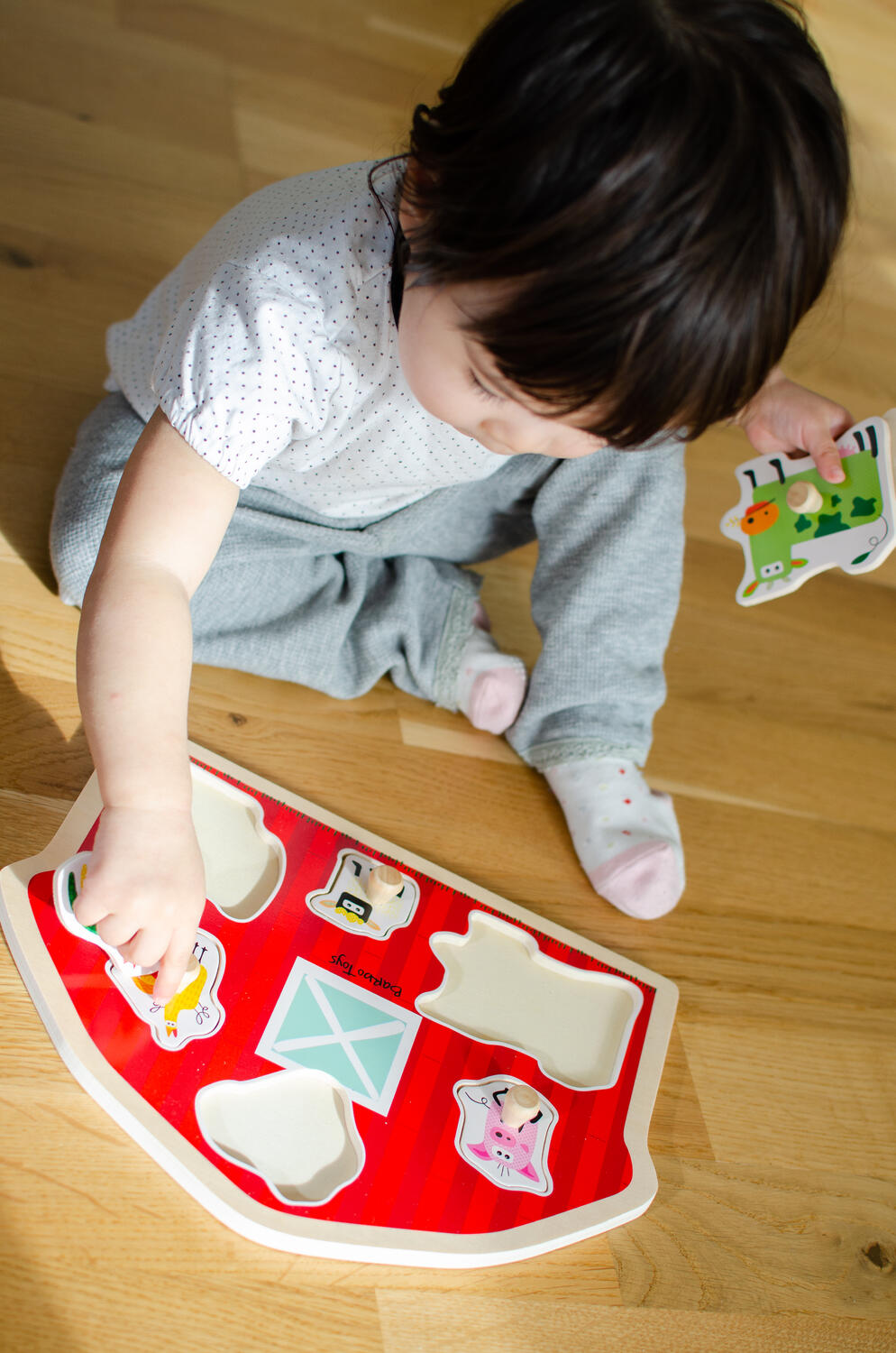 Puzzle din lemn - Casuta animalutelor