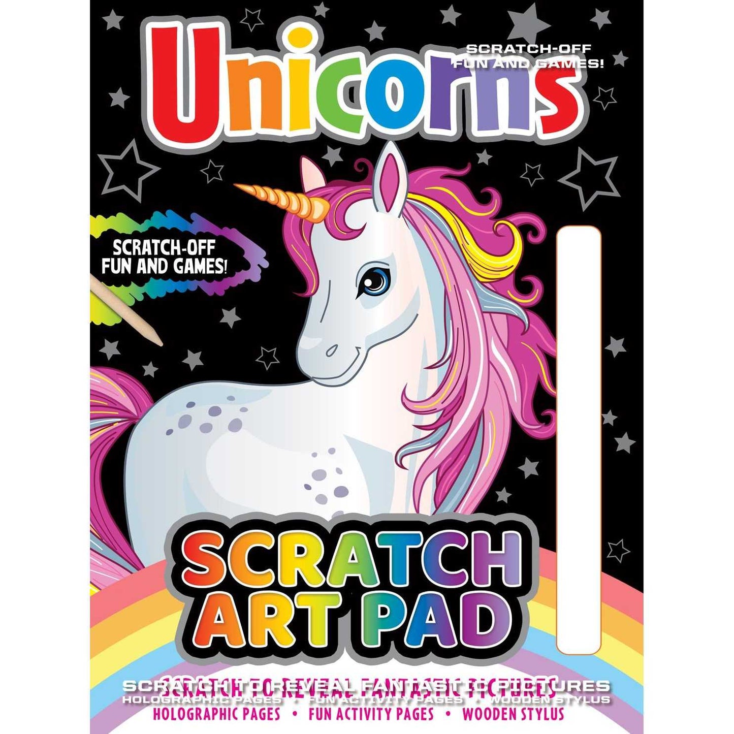 Caiet cu Fise Razuibile si activitati Scratch Art Pad Unicorni Alligator AB3466UNSR