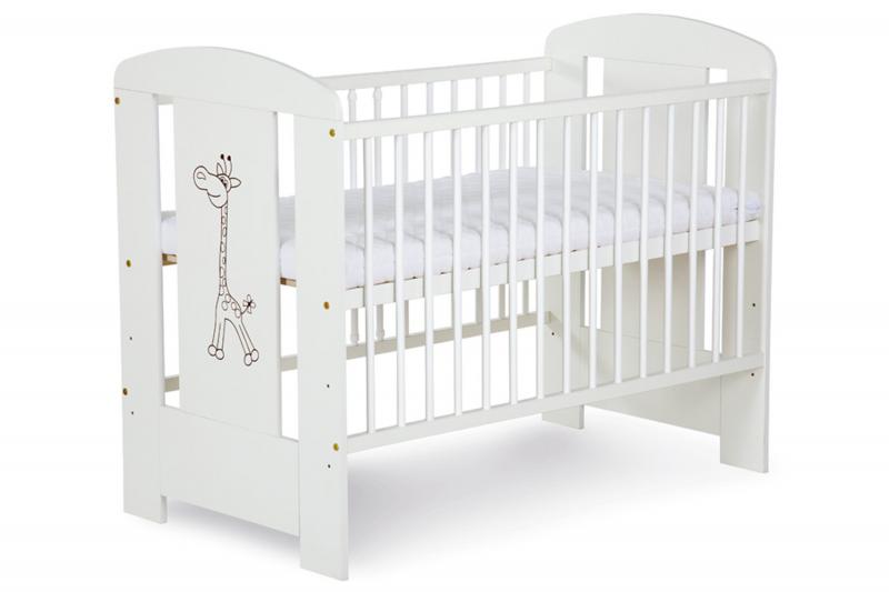 Patut copii din lemn KLUPS SAFARI Giraffe Alb 