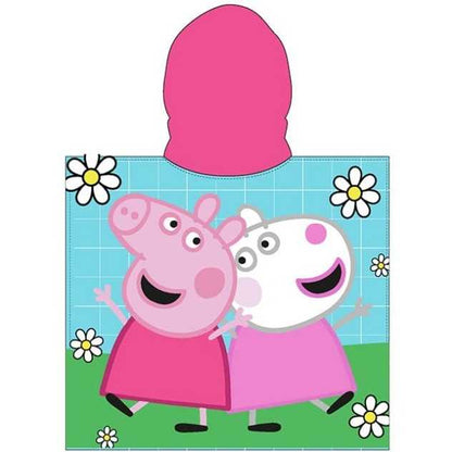 Poncho cu gluga Peppa Pig Bike Ride 55x110 cm EPLUSM EPMPP52461236