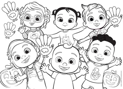 Puzzle de colorat maxi - Cocomelon si prietenii (60 piese)