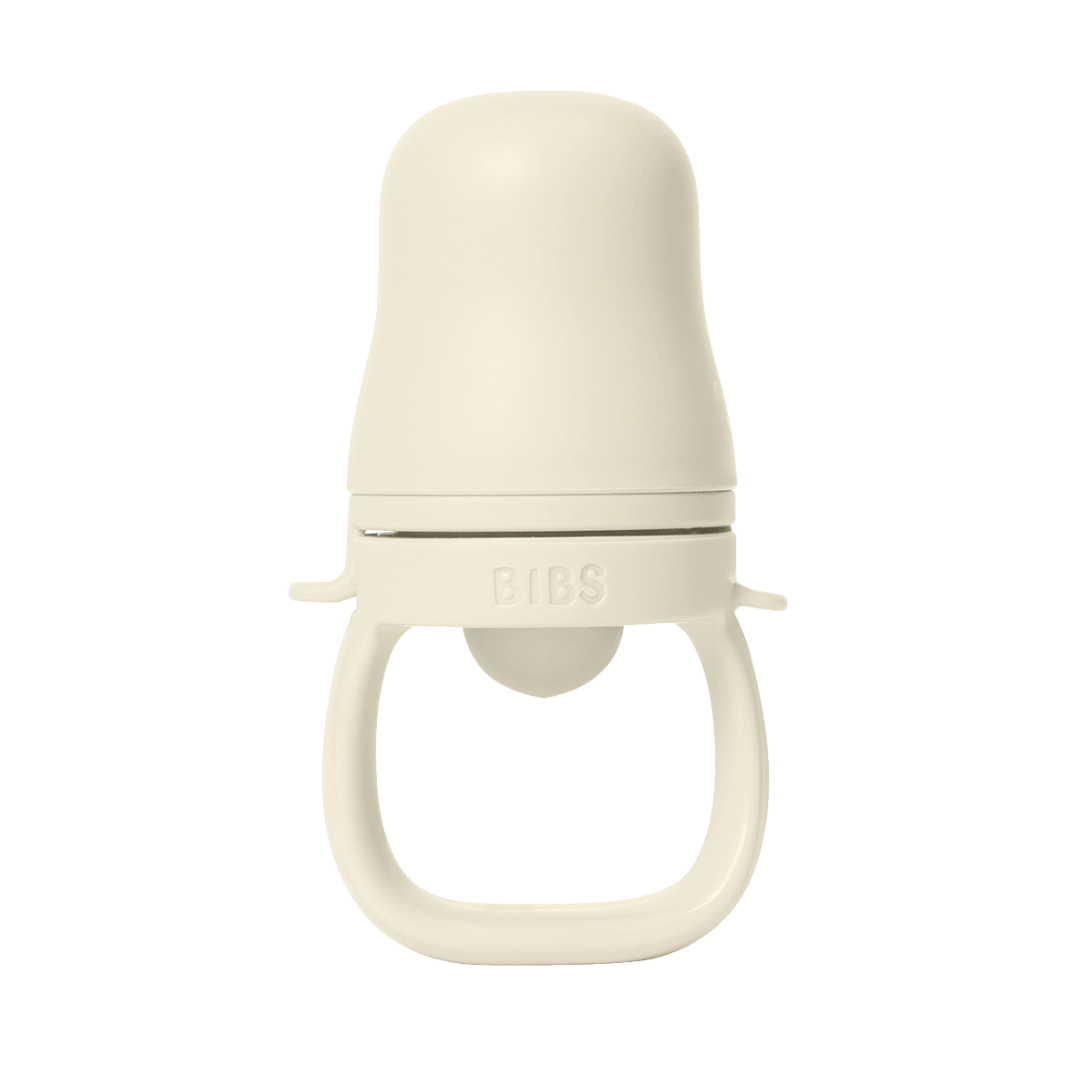 BIBS - Dispozitiv de hranire Baby Feeder cu 2 tetine din silicon, Ivory