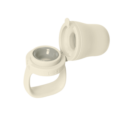 BIBS - Dispozitiv de hranire Baby Feeder cu 2 tetine din silicon, Ivory