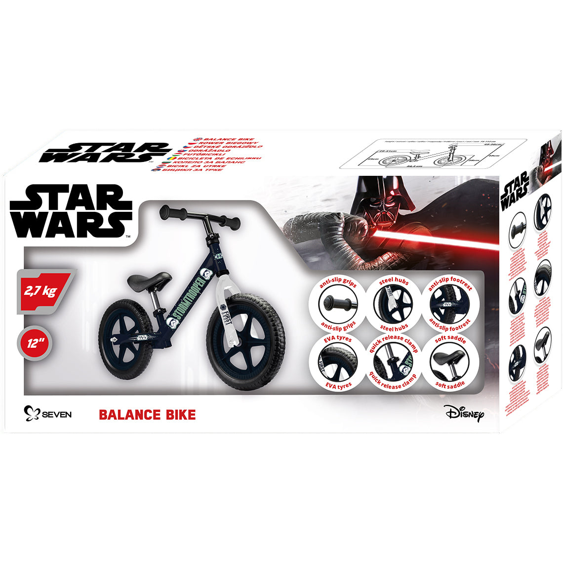 Bicicleta fara pedale 12 Star Wars Stormtrooper Seven SV9912