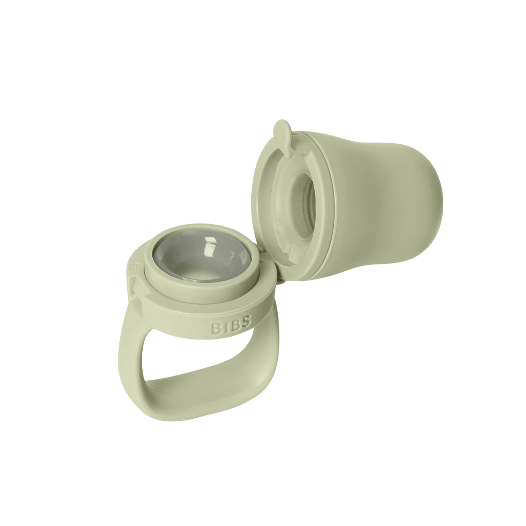 BIBS - Dispozitiv de hranire Baby Feeder cu 2 tetine din silicon, Sage
