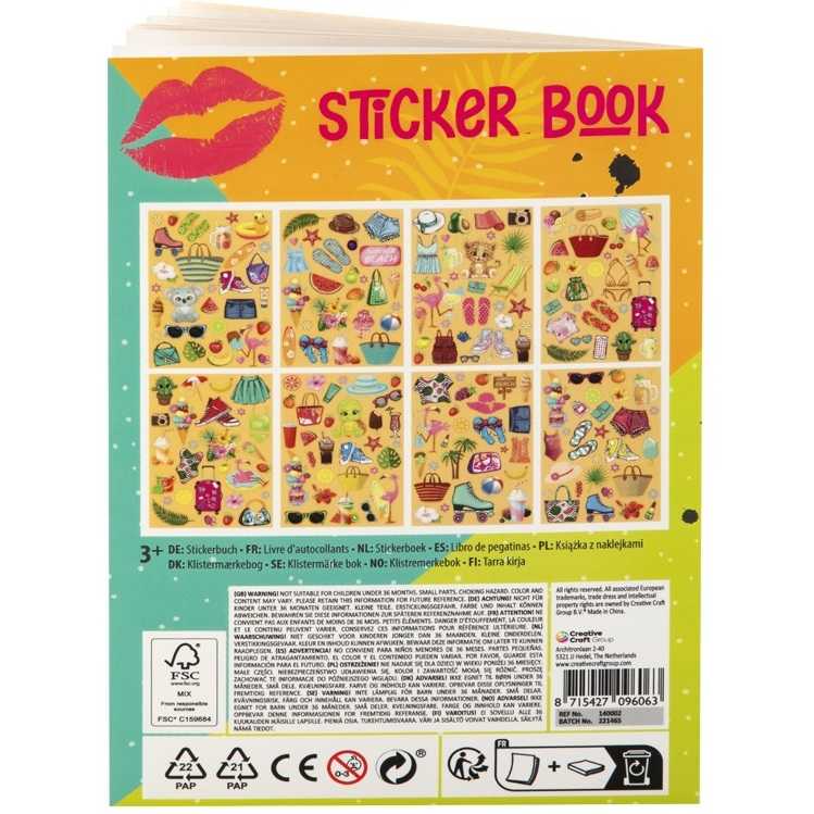 Carte cu autocolante 8 pagini A5 Besties Grafix GR140002