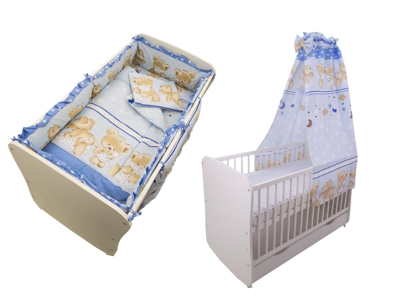 Lenjerie MyKids Teddy Hug Blue M1 5+1 Piese M2 140x70 cm