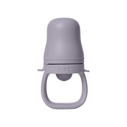 BIBS - Dispozitiv de hranire Baby Feeder cu 2 tetine din silicon, Fossil Grey