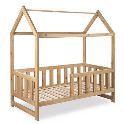 Pat tineret casuta Klups Liv Natur 160x80 cu sertar