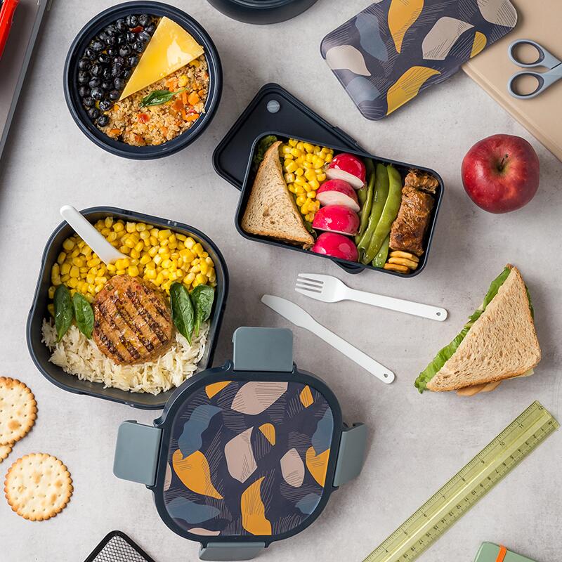 Lunchbox Nava We care 650ml albastru