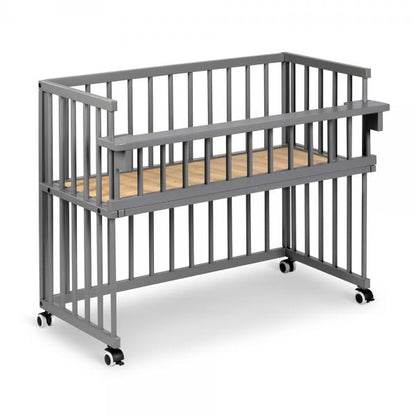 Patut copii din lemn KLUPS Piccolino Grafit 90x40 cm