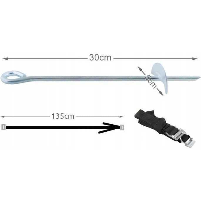 Set 4 ancore pentru trambulina Malatec MY2907