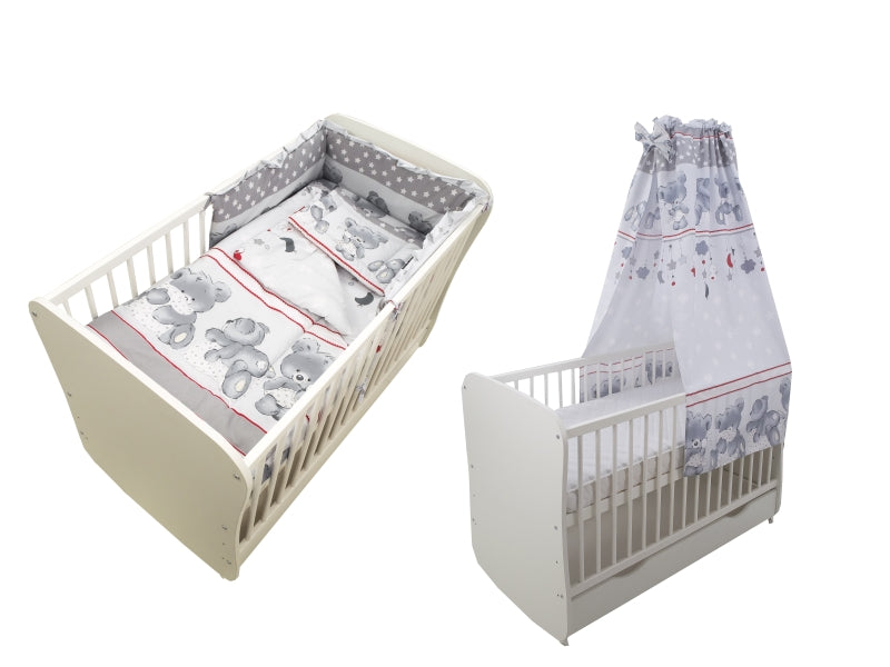 Lenjerie MyKids Teddy Hug Gri M2 5 piese 140x70 cm