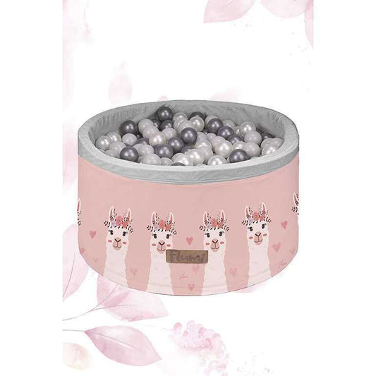 Piscina Uscata Pentru Copii Lama Roz 90X40cm cu 200 bile incluse Flumi FM3302968