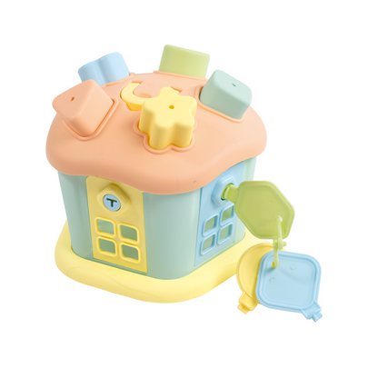 Joc sortare - Casuta vesela cu chei - Pastel