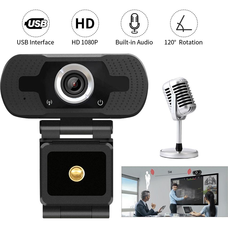 Camera Web 1080P, USB 2.0, FullHD, Trepied inclus In One IO0037