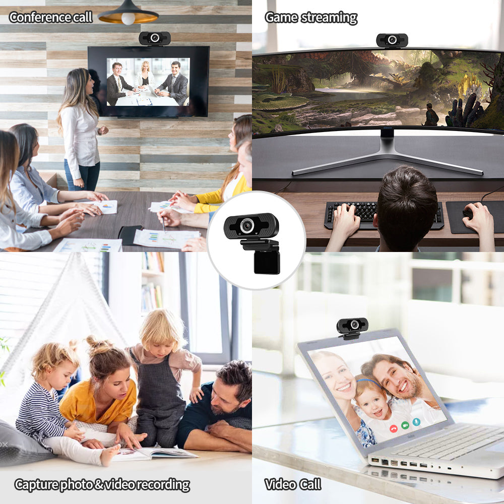 Camera Web 1080P, USB 2.0, FullHD, Trepied inclus In One IO0037
