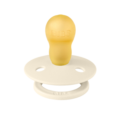 BIBS - Suzeta Colour Latex, tetina rotunda, 18 luni+-Ivory