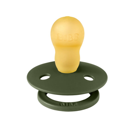 BIBS - Suzeta Colour Latex, tetina rotunda, 18 luni+-Hunter Green