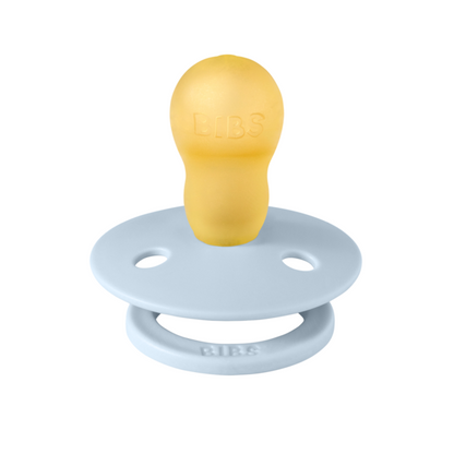 BIBS - Suzeta Colour Latex, tetina rotunda, 18 luni+-Baby Blue