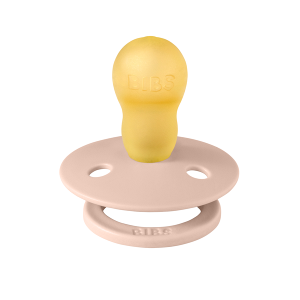 BIBS - Suzeta Colour Latex, tetina rotunda, 18 luni+-Blush