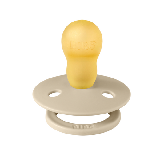 BIBS - Suzeta Colour Latex, tetina rotunda, 18 luni+-Vanilla