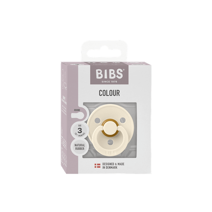 BIBS - Suzeta Colour Latex, tetina rotunda, 18+ luni, ambalaj premium