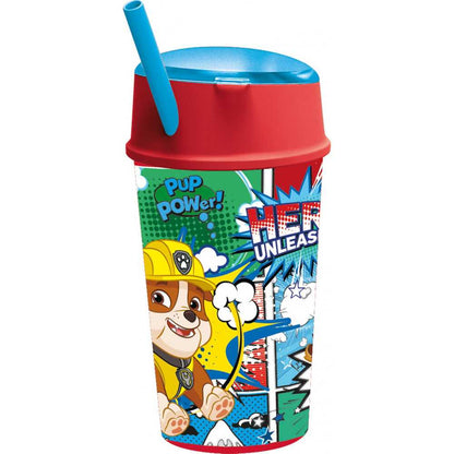 Cana cu pai, capac si compartiment alimente Paw Patrol 400 ml SunCity STF18901