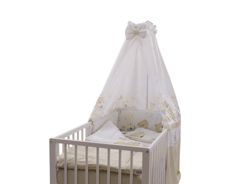 Lenjerie MyKids Teddy Play Bej 5 Piese M1 140x70 cm