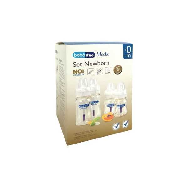 Set 2 biberoane nou-nascuti si 2 suzete Medic BebeduE 80146