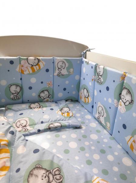 Lenjerie Micul Ursulet 4+1 piese 120x60cm 