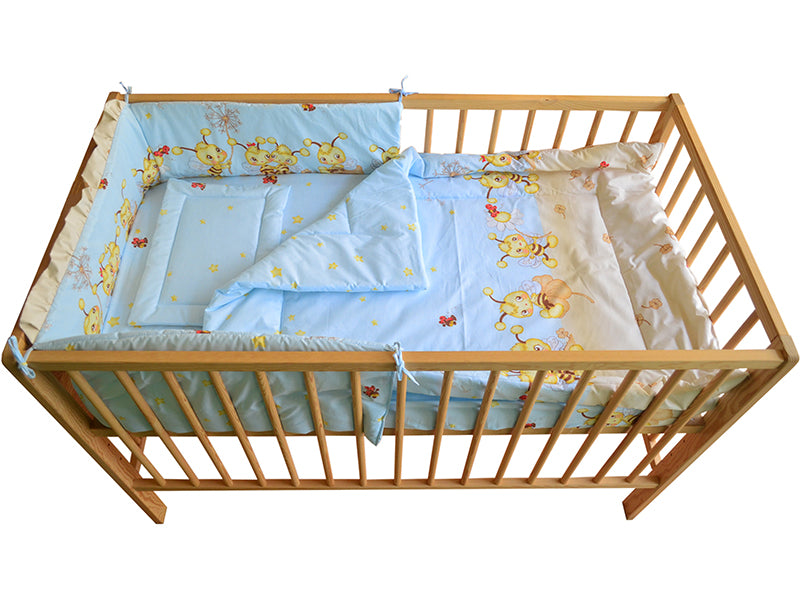 Lenjerie MyKids Albinuta Albastru 4 Piese 140x70