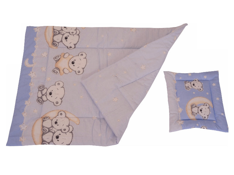 Lenjerie MyKids Bear On Moon Blue M2 4+1 Piese 120x60