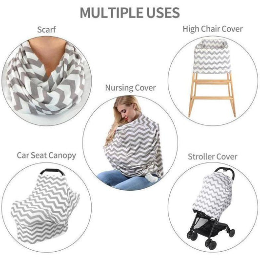 Bambinice Husa multifunctionala 4 in 1- Esarfa alaptare, husa pentru cosulet auto, cos cumparaturi si scaun de masa - imaginea 2