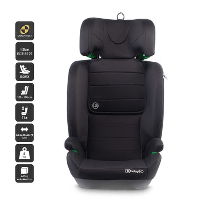 BabyGo - Scaun auto SafeChild2 Black, 100-150 cm, certificat R129