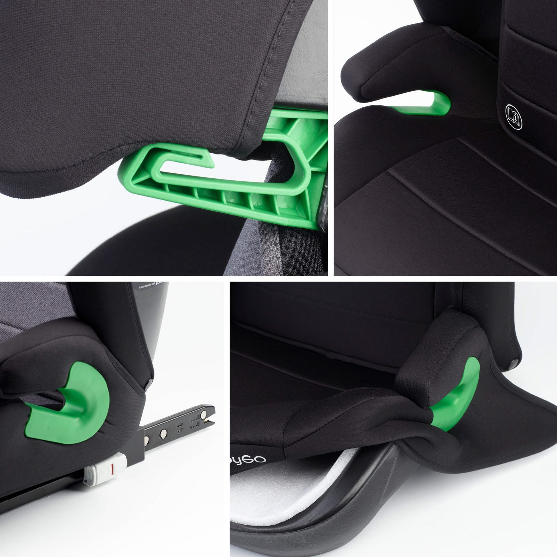 BabyGo - Scaun auto SafeChild2 Black, 100-150 cm, certificat R129