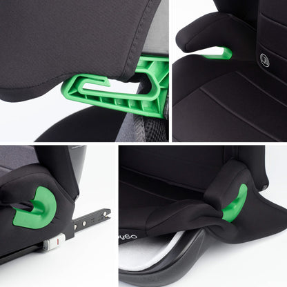 BabyGo - Scaun auto SafeChild2 Black, 100-150 cm, certificat R129