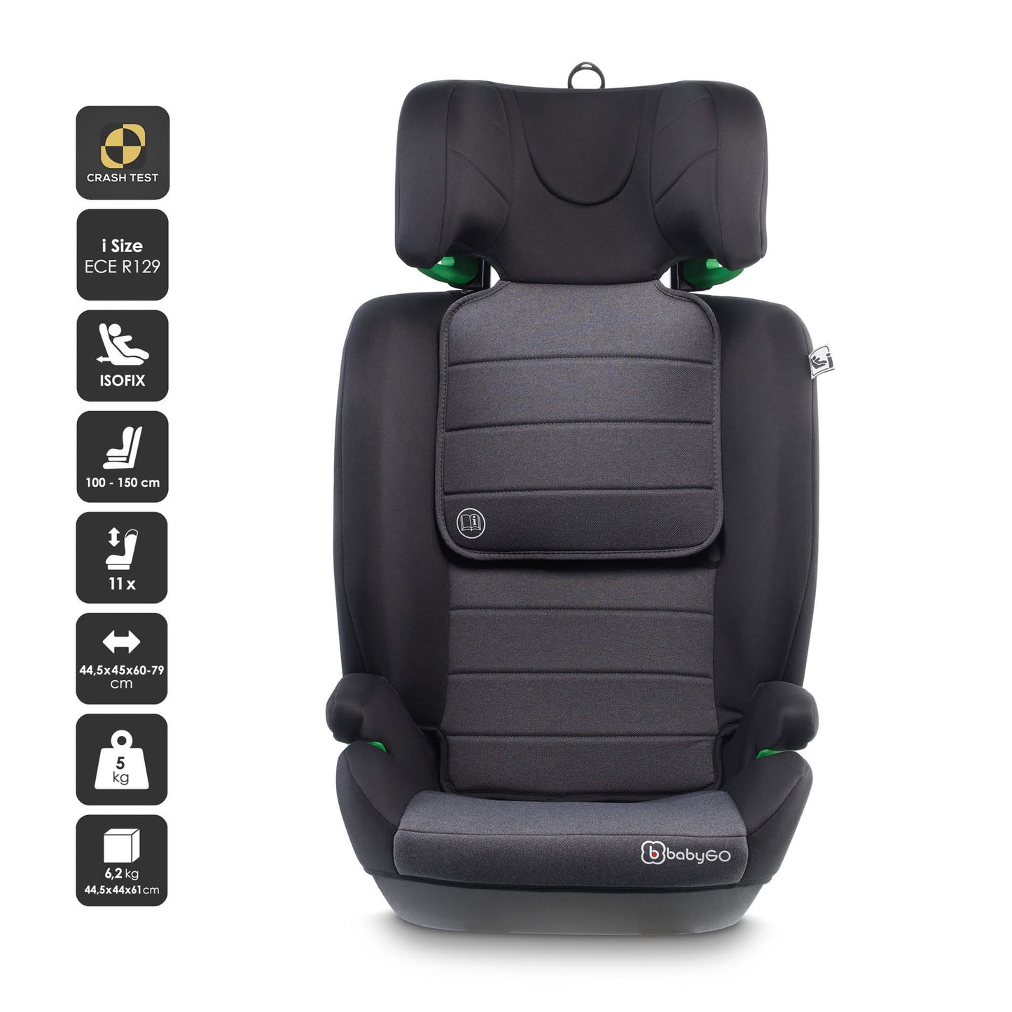 BabyGo - Scaun auto SafeChild2  Grey, 100-150 cm, certificat R129