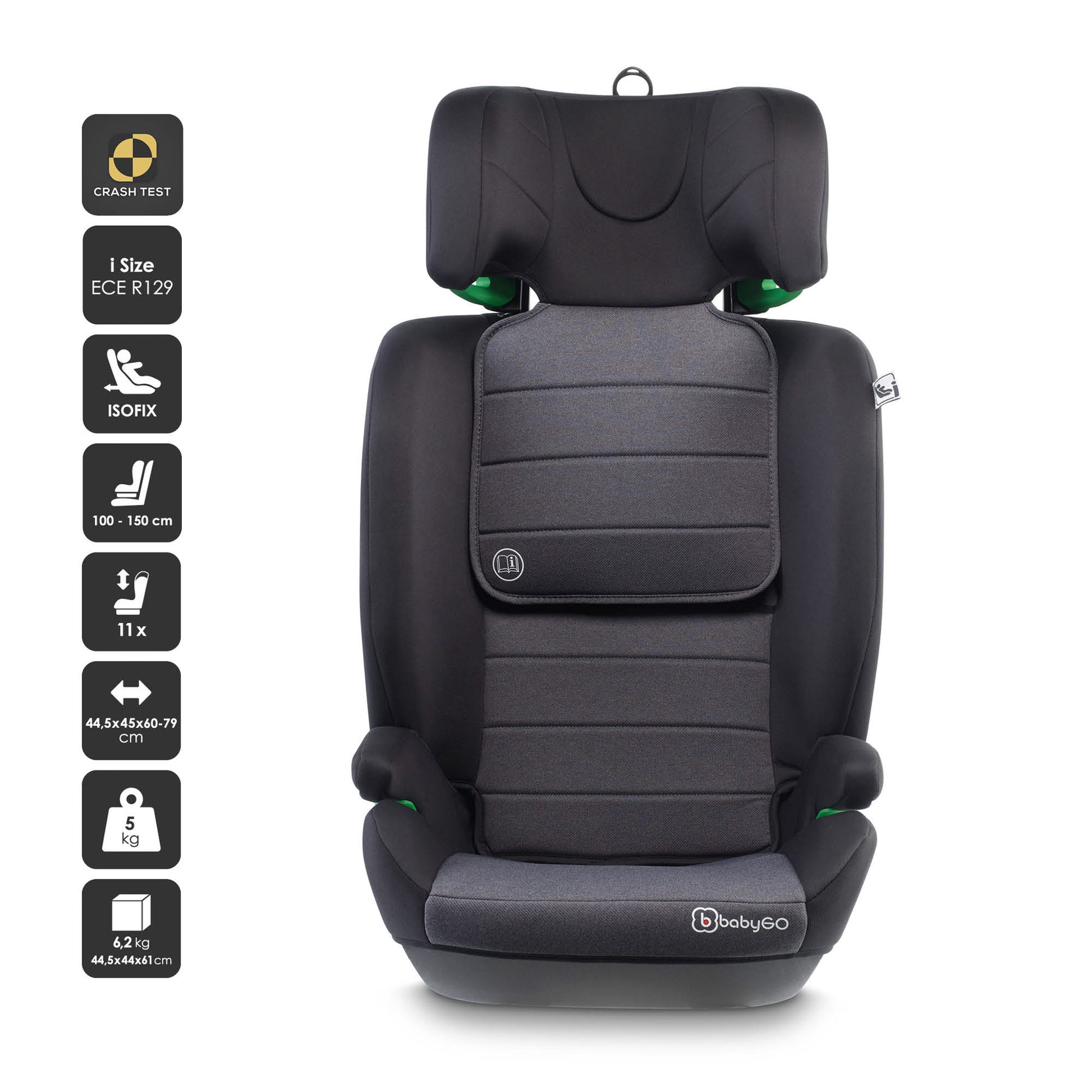 BabyGo - Scaun auto SafeChild2  Grey, 100-150 cm, certificat R129