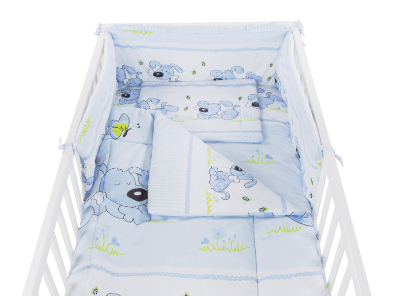 Lenjerie MyKids Catelus Albastru 5 Piese 120x60 cm