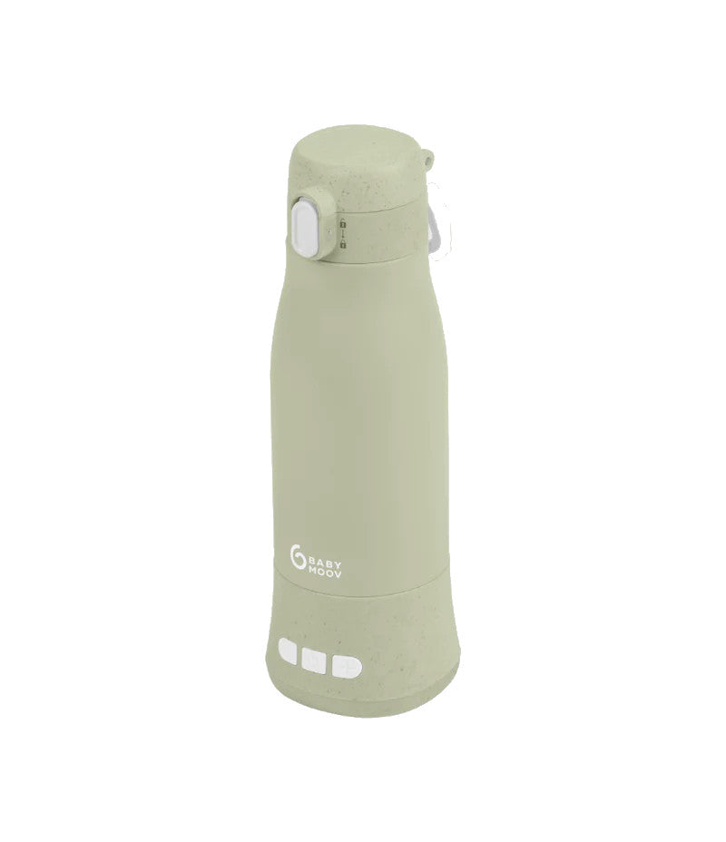 Babymoov - Moov & Feed Incalzitor de biberoane portabil si reincarcabil, Sage Green